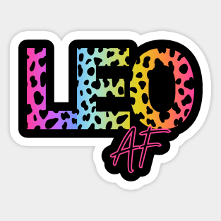 Leo AF Leopard Print Sticker